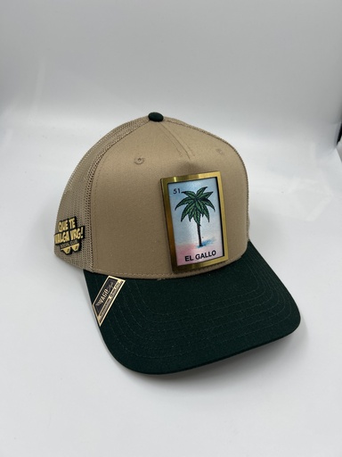 VAGO CAPS - PALMA EL GALLO CAFÉ/VERDE
